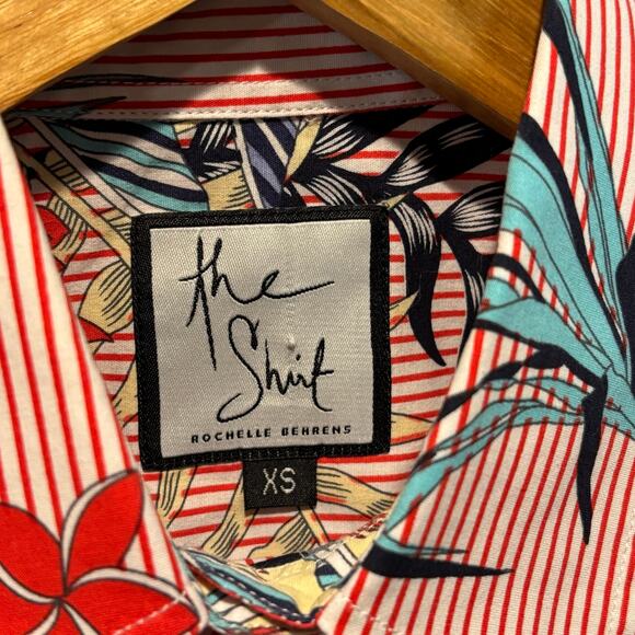 Rochelle Behrens The Shirt Floral & Striped Button Down - size XS - Picture 4 of 6